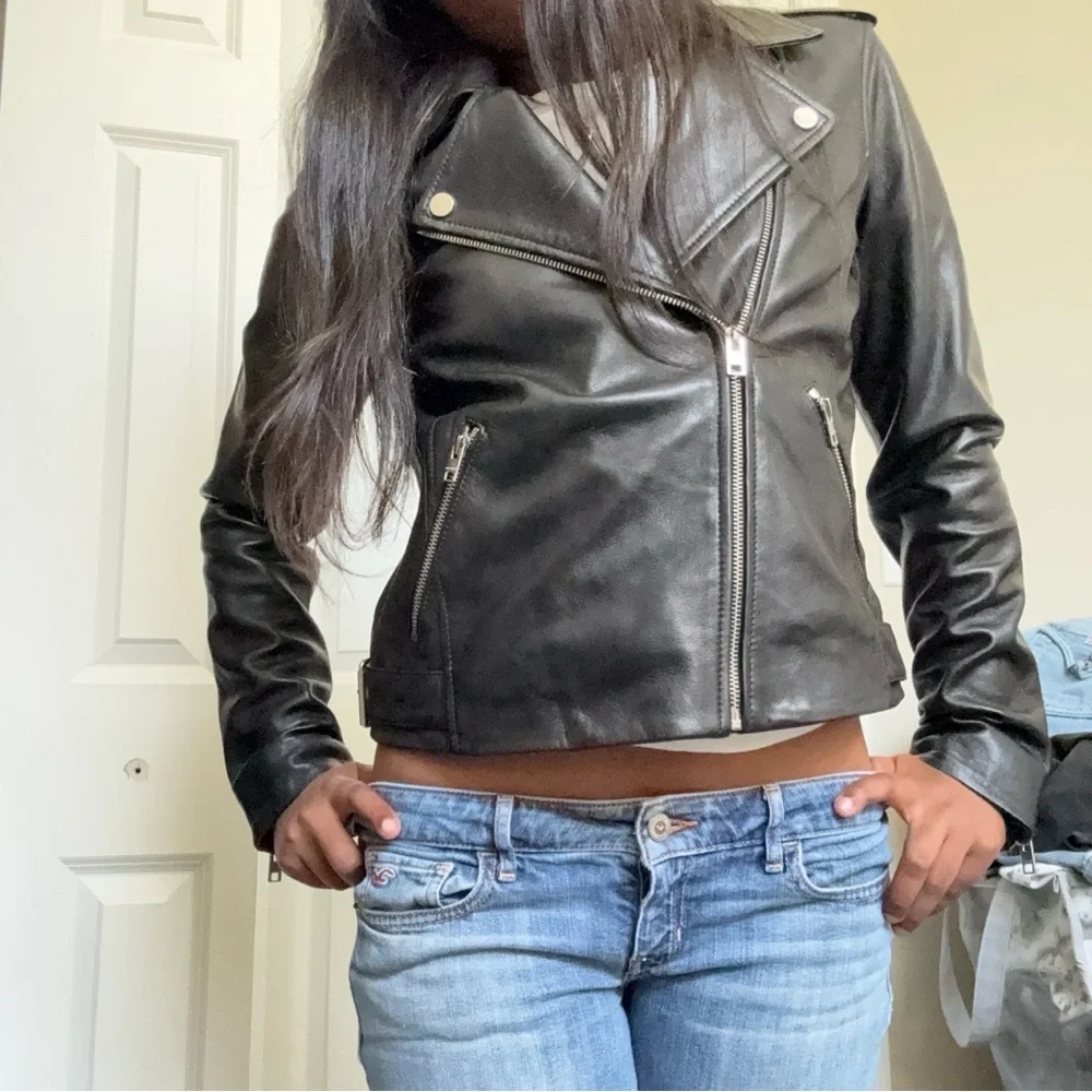 Lucky Brand Black Leather Jacket - Picture 1 of 6